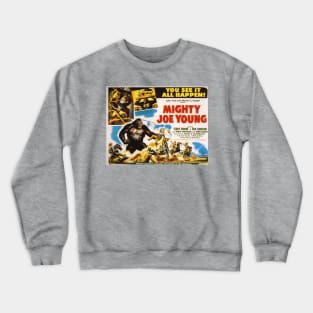 Classic Kaiju Monster Lobby Card - Mighty Joe Young Crewneck Sweatshirt
